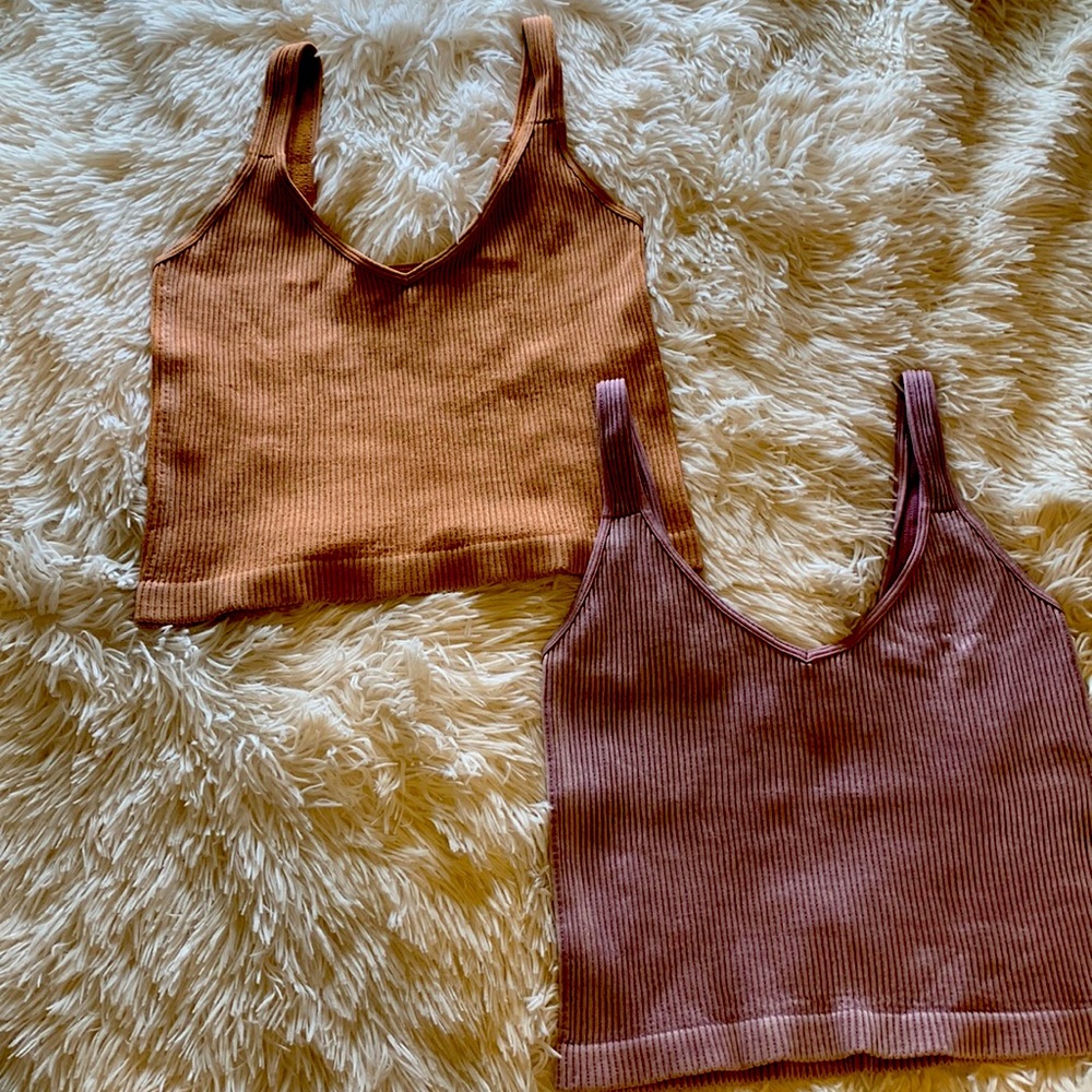 2 Pack Womens Stretchy Tank Tops- Size L